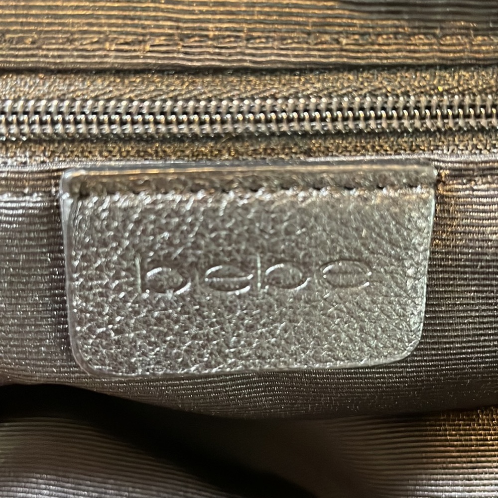 Bebe Genuine Leather Crossbody Bag - Black - Picture 7 of 16